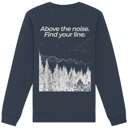 Berggipfel - Above the noise. Find jour line. - Unisex Bio Basic Sweatshirt