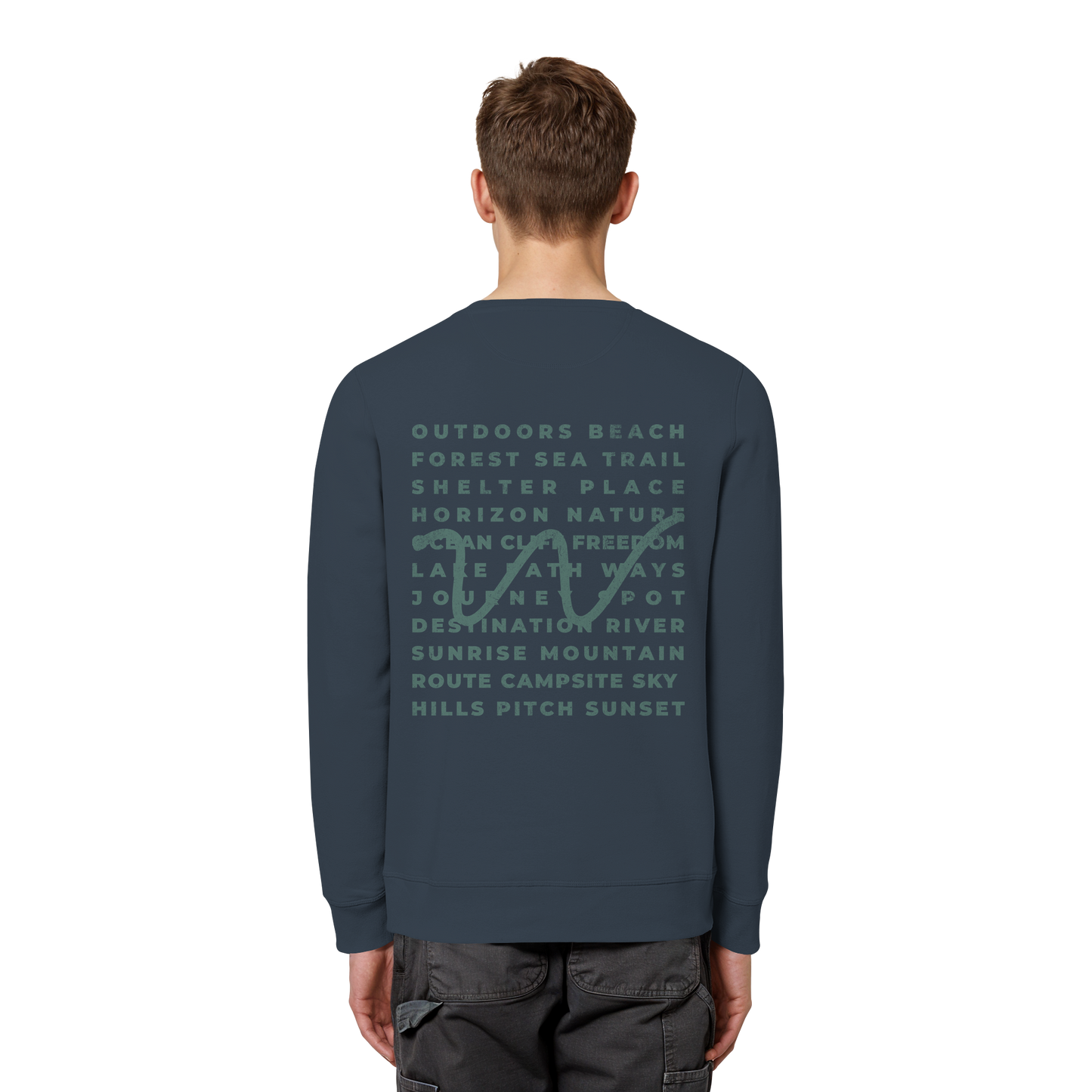 Camping Word-Square - Unisex Bio Basic Sweatshirt