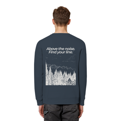 Berggipfel - Above the noise. Find jour line. - Unisex Bio Basic Sweatshirt