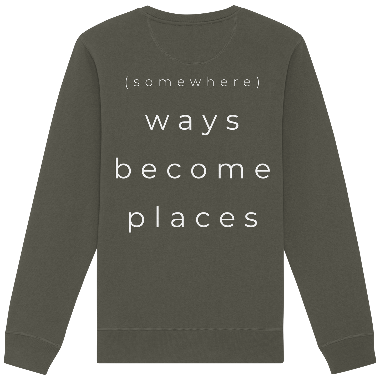 (somewhere) ways become places - Unisex Bio Basic Sweatshirt