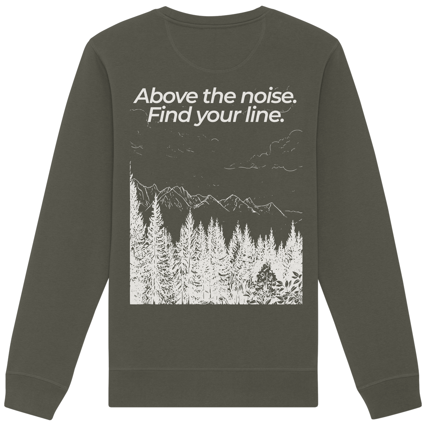 Berggipfel - Above the noise. Find jour line. - Unisex Bio Basic Sweatshirt