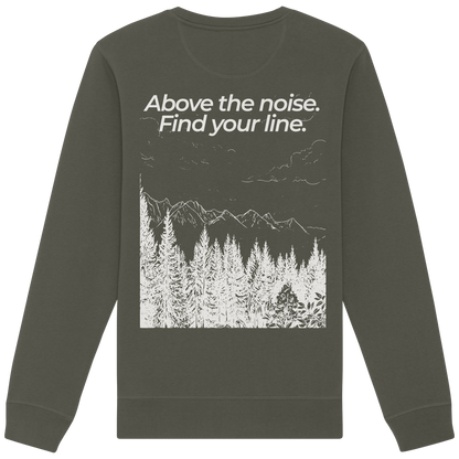 Berggipfel - Above the noise. Find jour line. - Unisex Bio Basic Sweatshirt