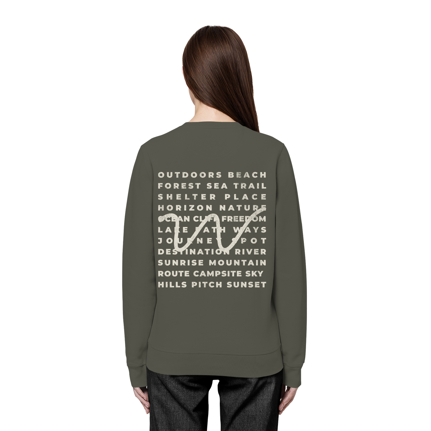 Camping Word-Square - Unisex Bio Basic Sweatshirt