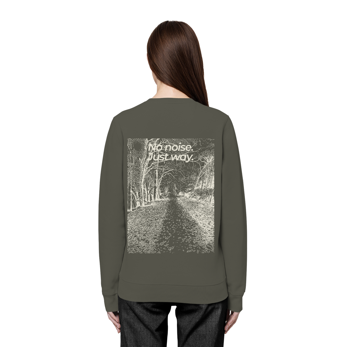 Waldweg - No noise. Just way. - Unisex Bio Basic Sweatshirt