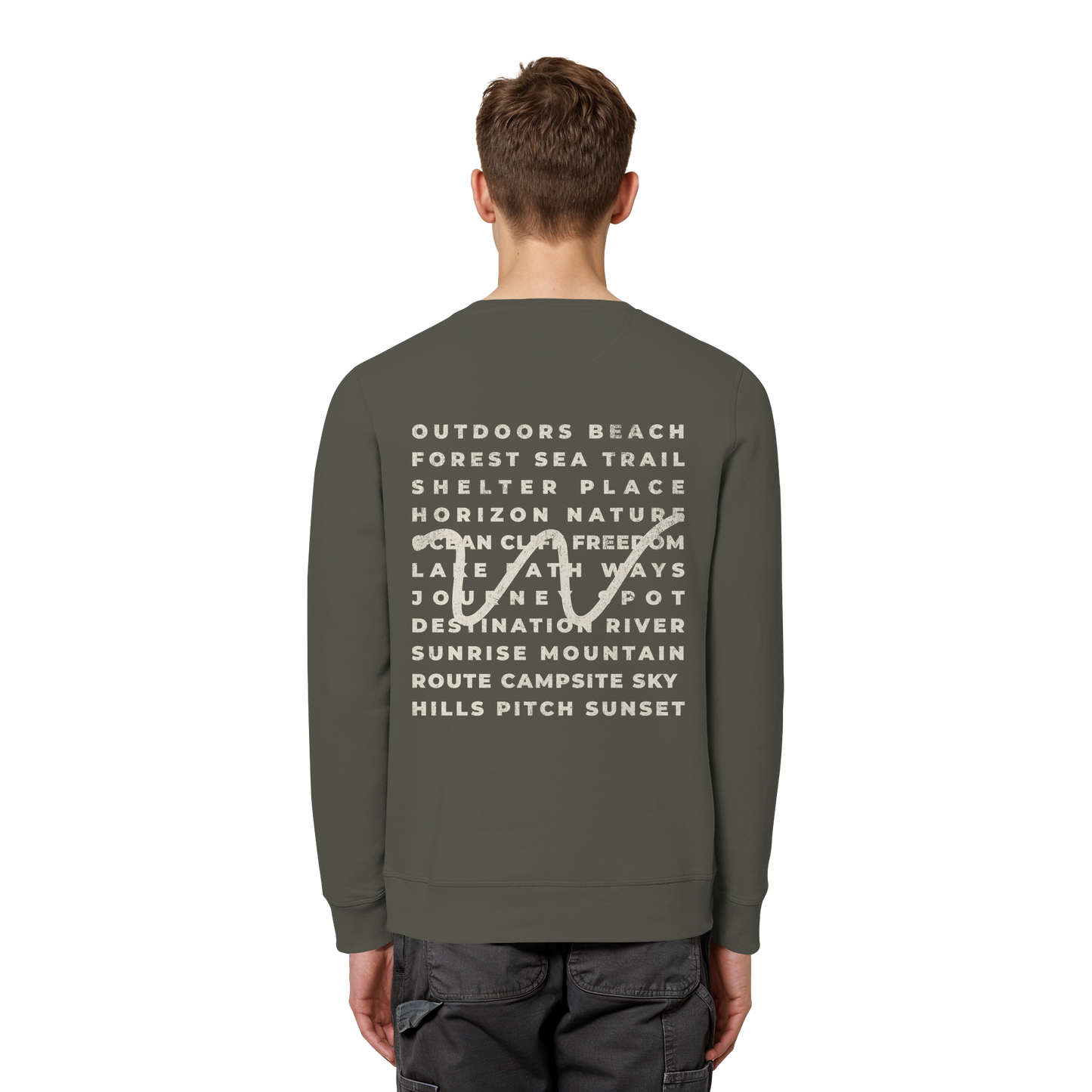 Camping Word-Square - Unisex Bio Basic Sweatshirt