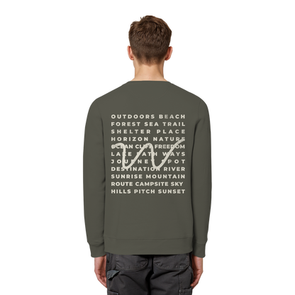 Camping Word-Square - Unisex Bio Basic Sweatshirt