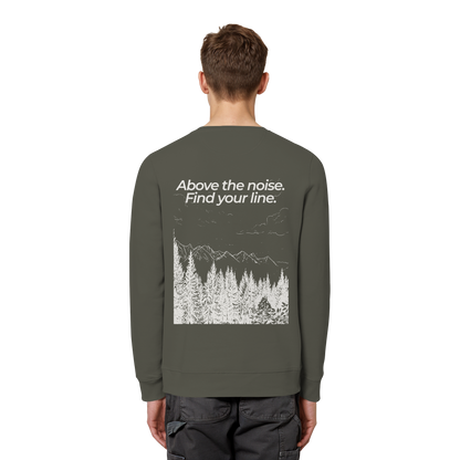 Berggipfel - Above the noise. Find jour line. - Unisex Bio Basic Sweatshirt