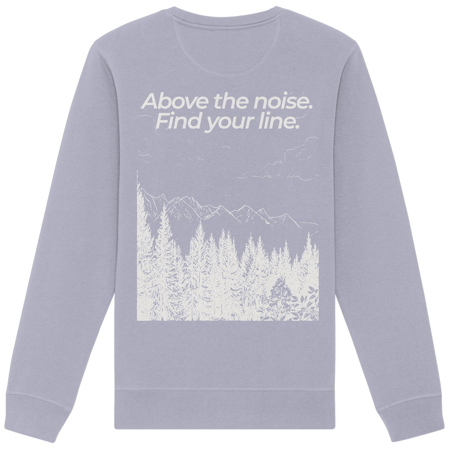 Berggipfel - Above the noise. Find jour line. - Unisex Bio Basic Sweatshirt