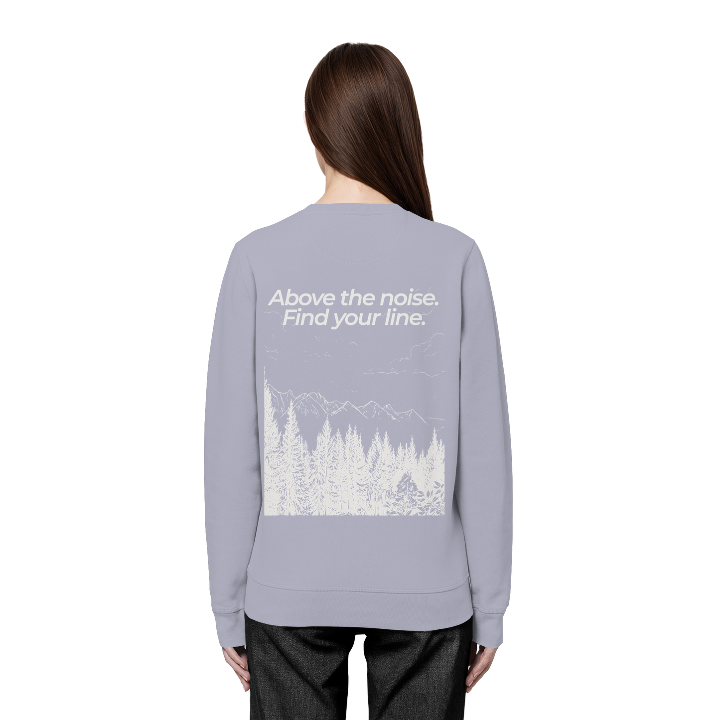 Berggipfel - Above the noise. Find jour line. - Unisex Bio Basic Sweatshirt