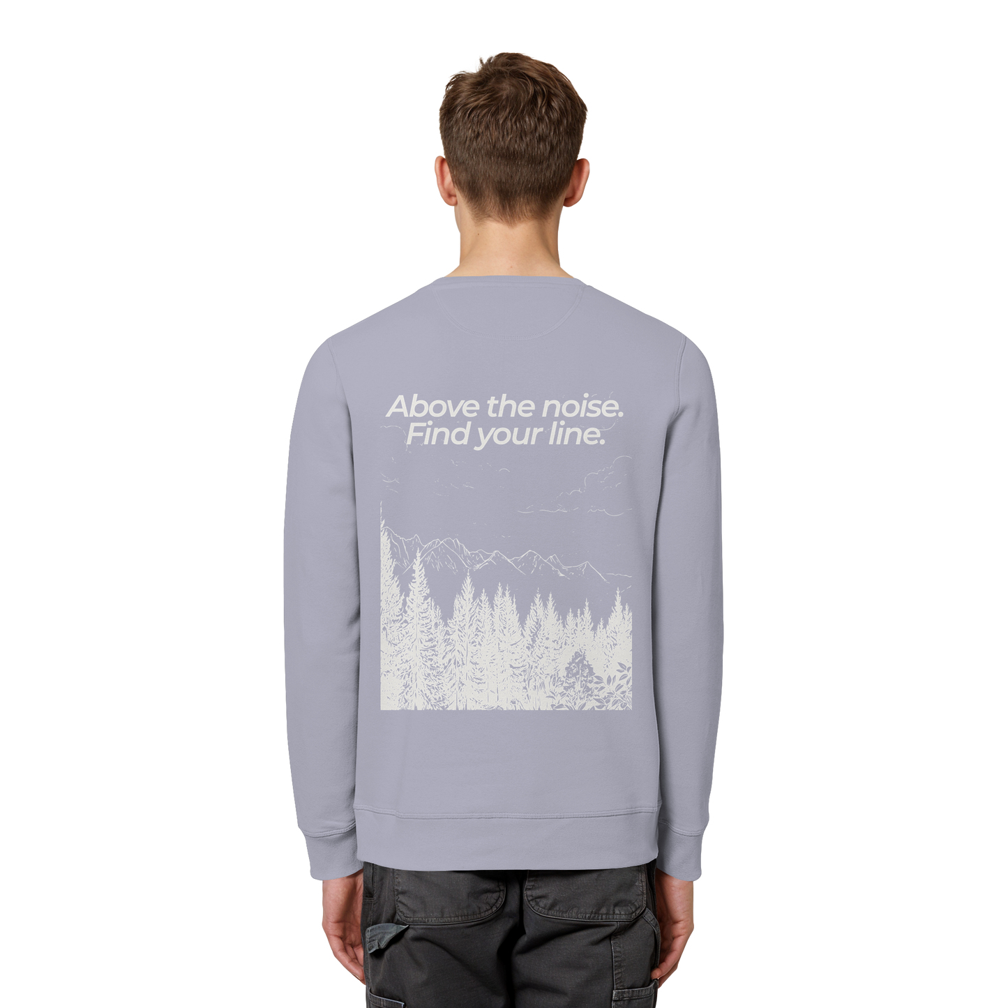 Berggipfel - Above the noise. Find jour line. - Unisex Bio Basic Sweatshirt