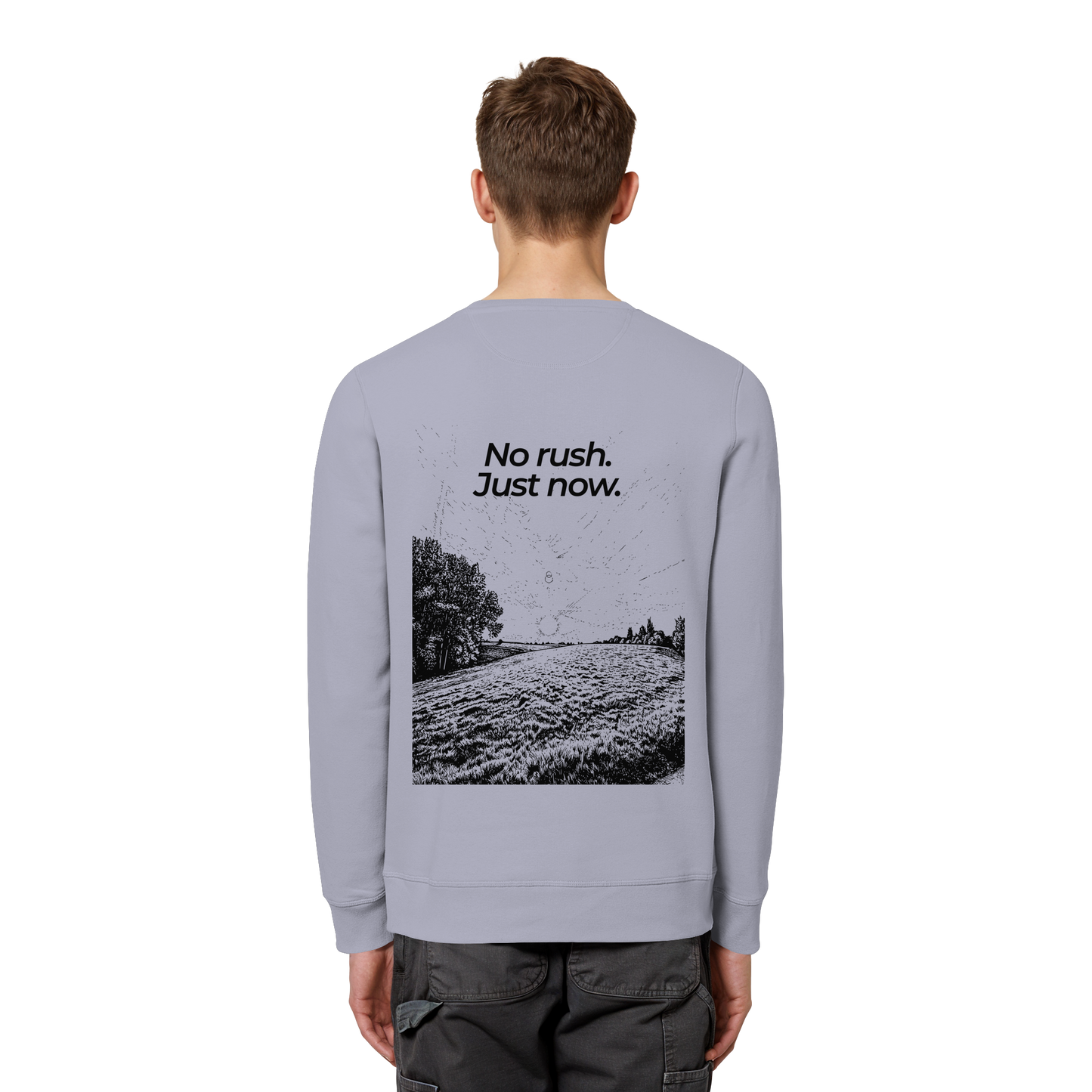 Grüne Wiese - No rush. Just now. - Unisex Bio Basic Sweatshirt