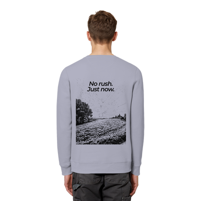 Grüne Wiese - No rush. Just now. - Unisex Bio Basic Sweatshirt