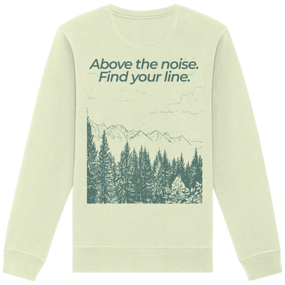 Berggipfel - Above the noise. Find jour line. - Unisex Bio Basic Sweatshirt