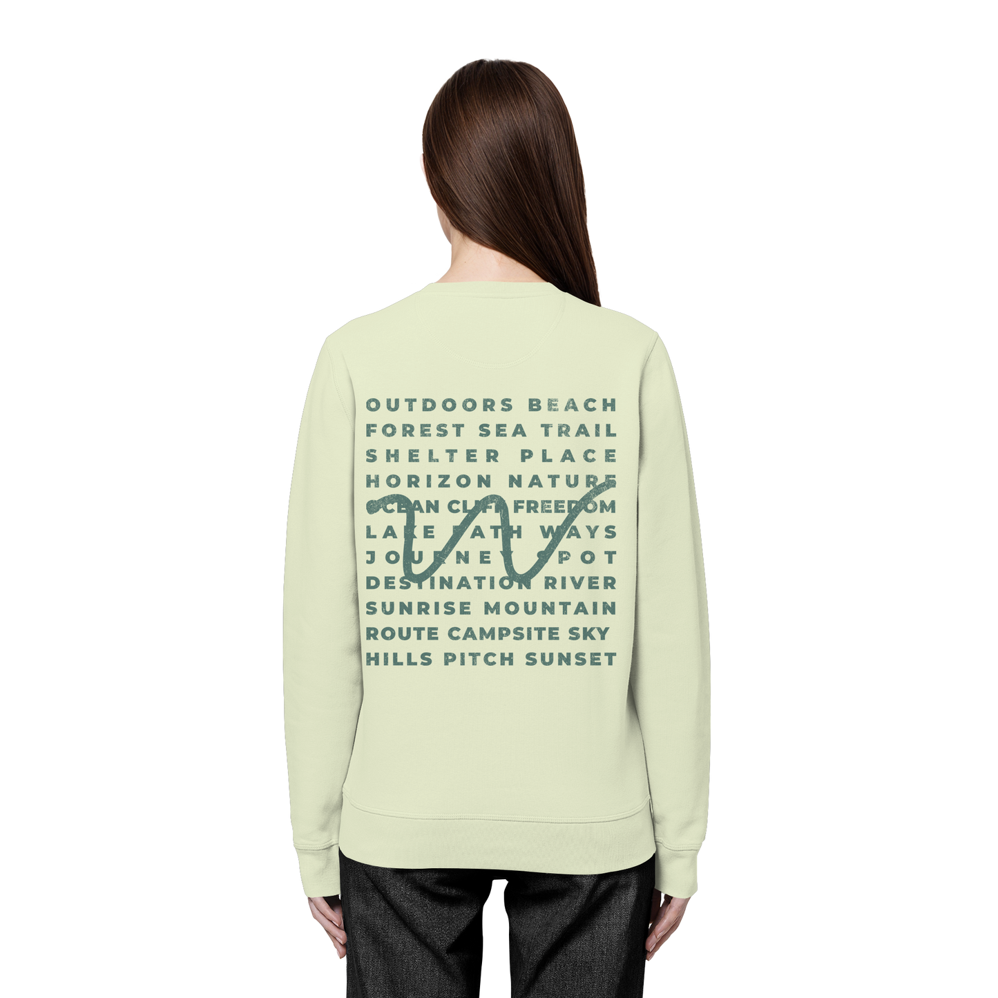 Camping Word-Square - Unisex Bio Basic Sweatshirt