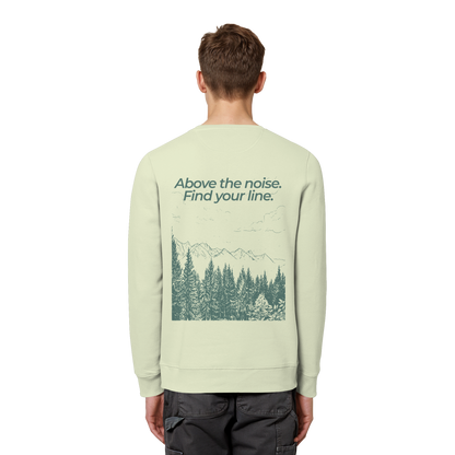 Berggipfel - Above the noise. Find jour line. - Unisex Bio Basic Sweatshirt