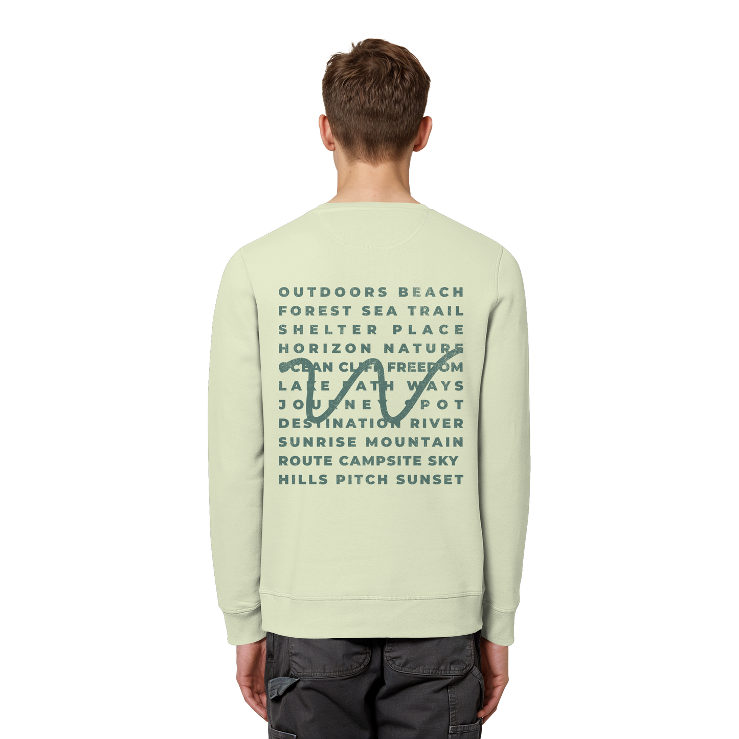 Camping Word-Square - Unisex Bio Basic Sweatshirt