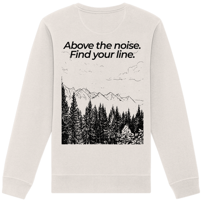 Berggipfel - Above the noise. Find jour line. - Unisex Bio Basic Sweatshirt