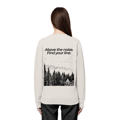 Berggipfel - Above the noise. Find jour line. - Unisex Bio Basic Sweatshirt