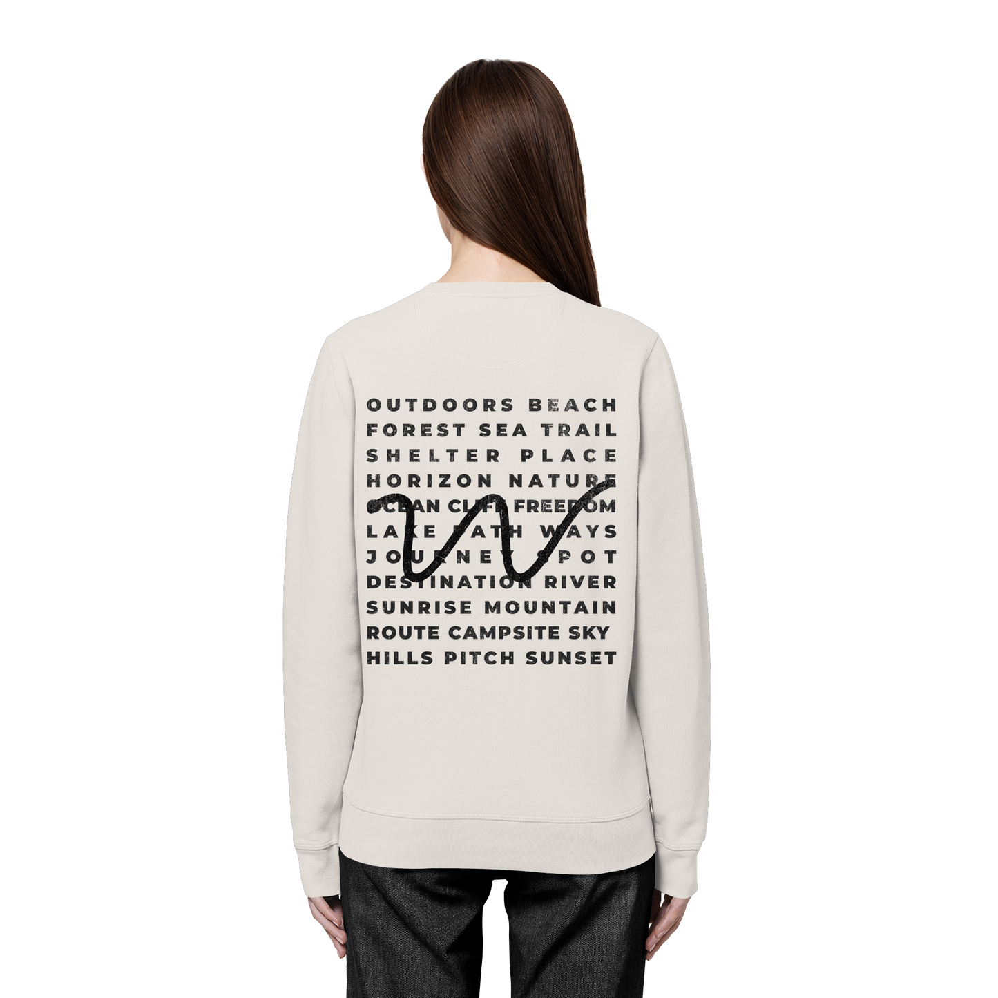 Camping Word-Square - Unisex Bio Basic Sweatshirt