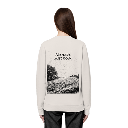Grüne Wiese - No rush. Just now. - Unisex Bio Basic Sweatshirt