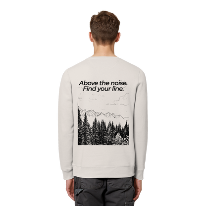 Berggipfel - Above the noise. Find jour line. - Unisex Bio Basic Sweatshirt