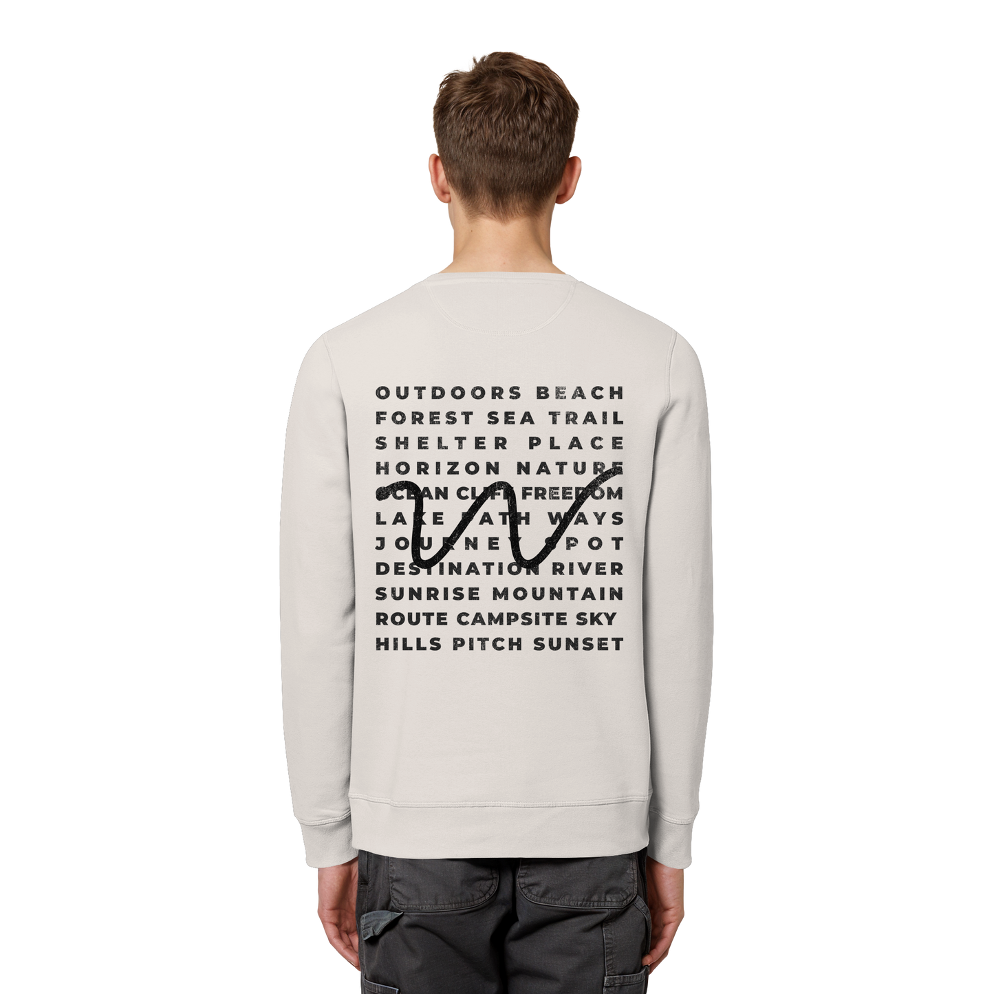 Camping Word-Square - Unisex Bio Basic Sweatshirt