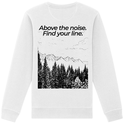 Berggipfel - Above the noise. Find jour line. - Unisex Bio Basic Sweatshirt