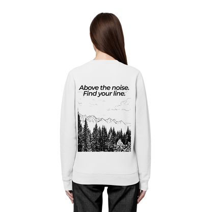 Berggipfel - Above the noise. Find jour line. - Unisex Bio Basic Sweatshirt