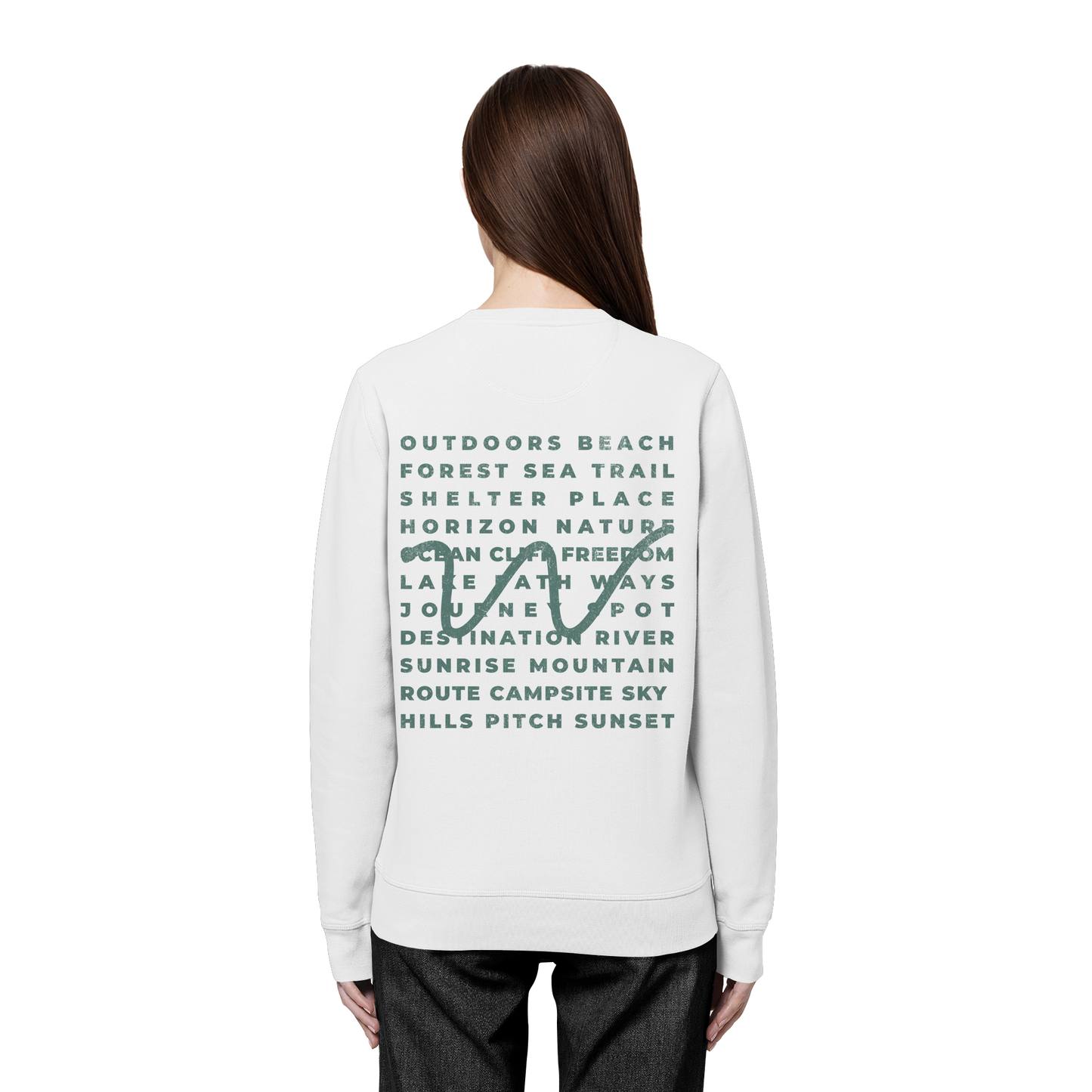 Camping Word-Square - Unisex Bio Basic Sweatshirt