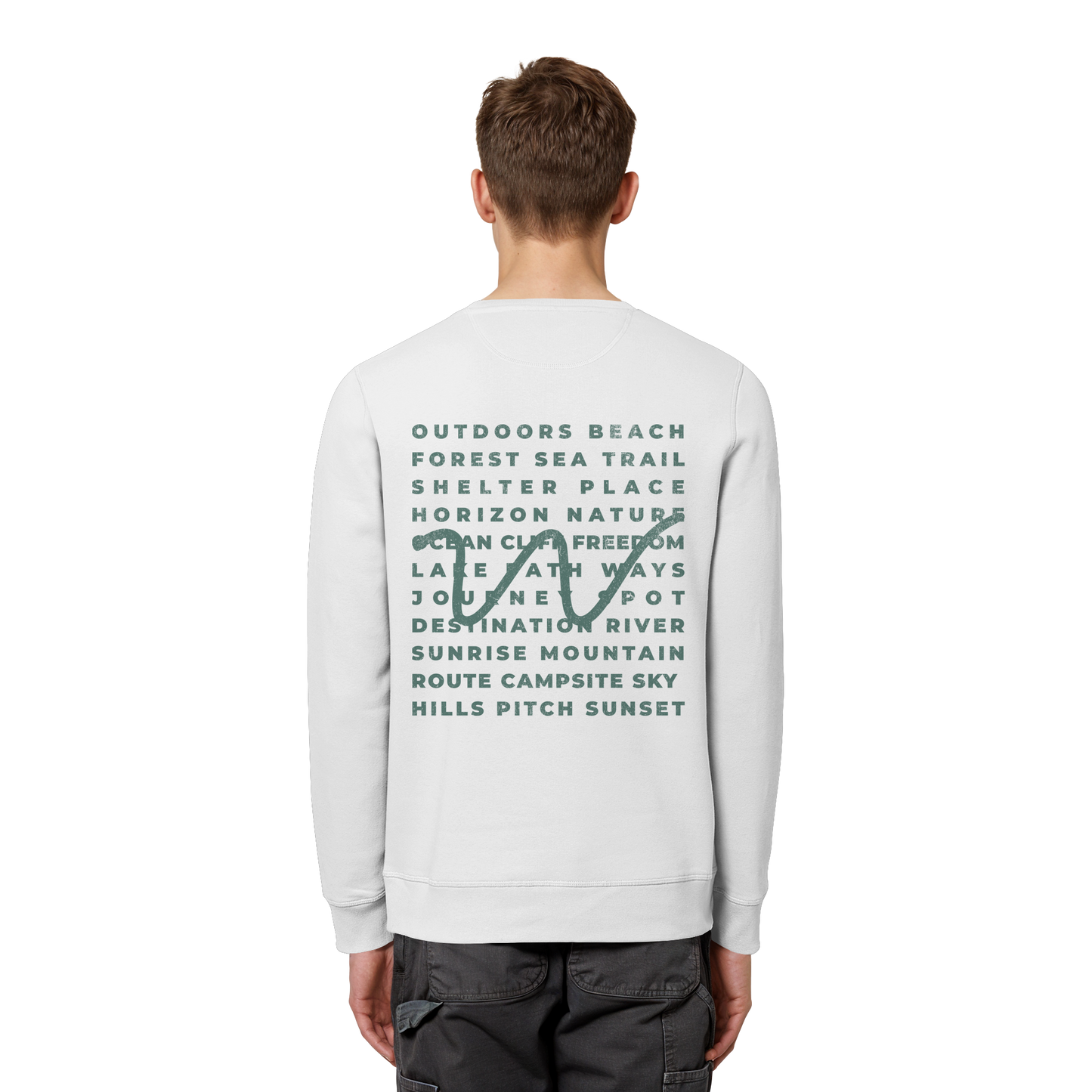 Camping Word-Square - Unisex Bio Basic Sweatshirt