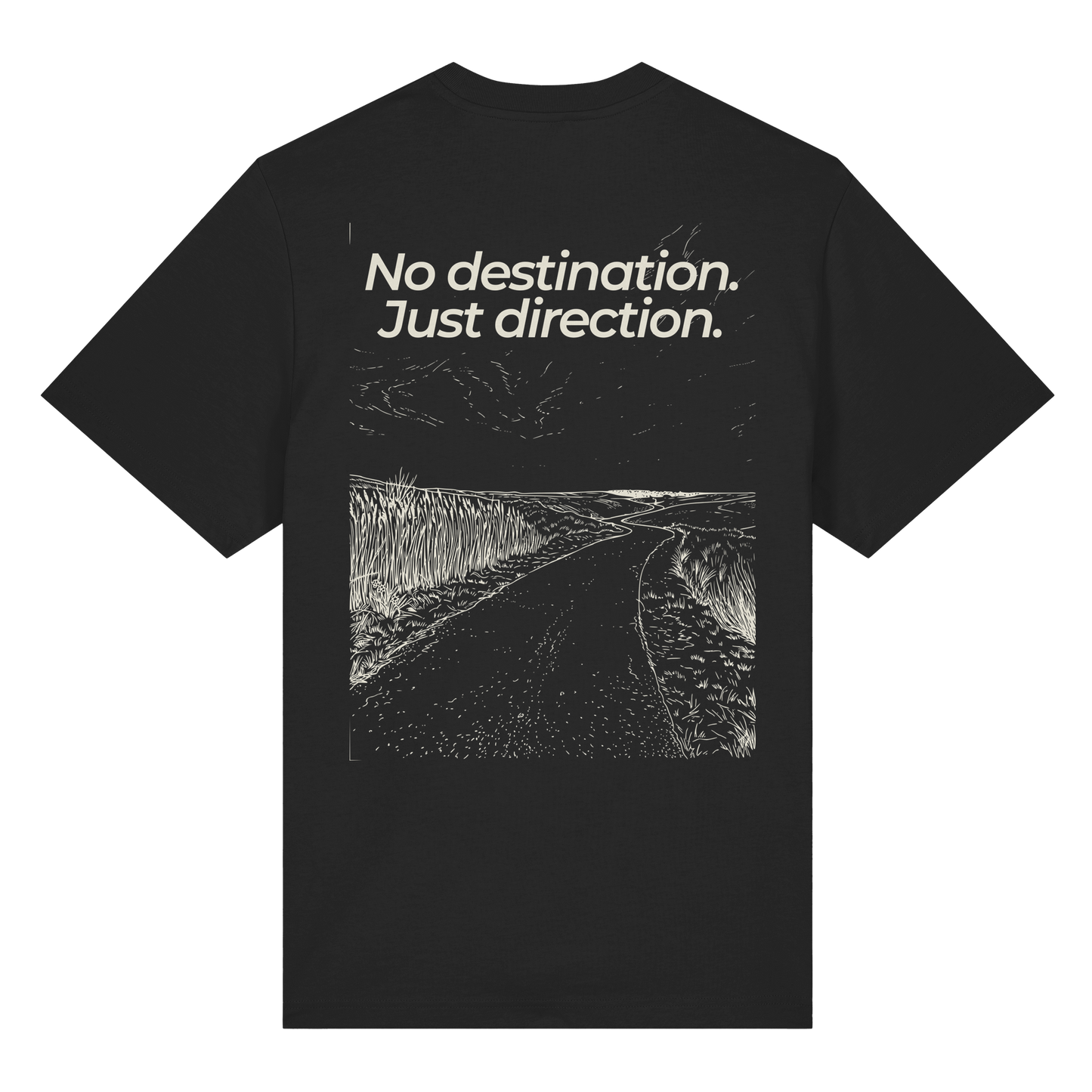 Weg durch die Dünen - No destination. Just direction. - Bio Heavy Shirt