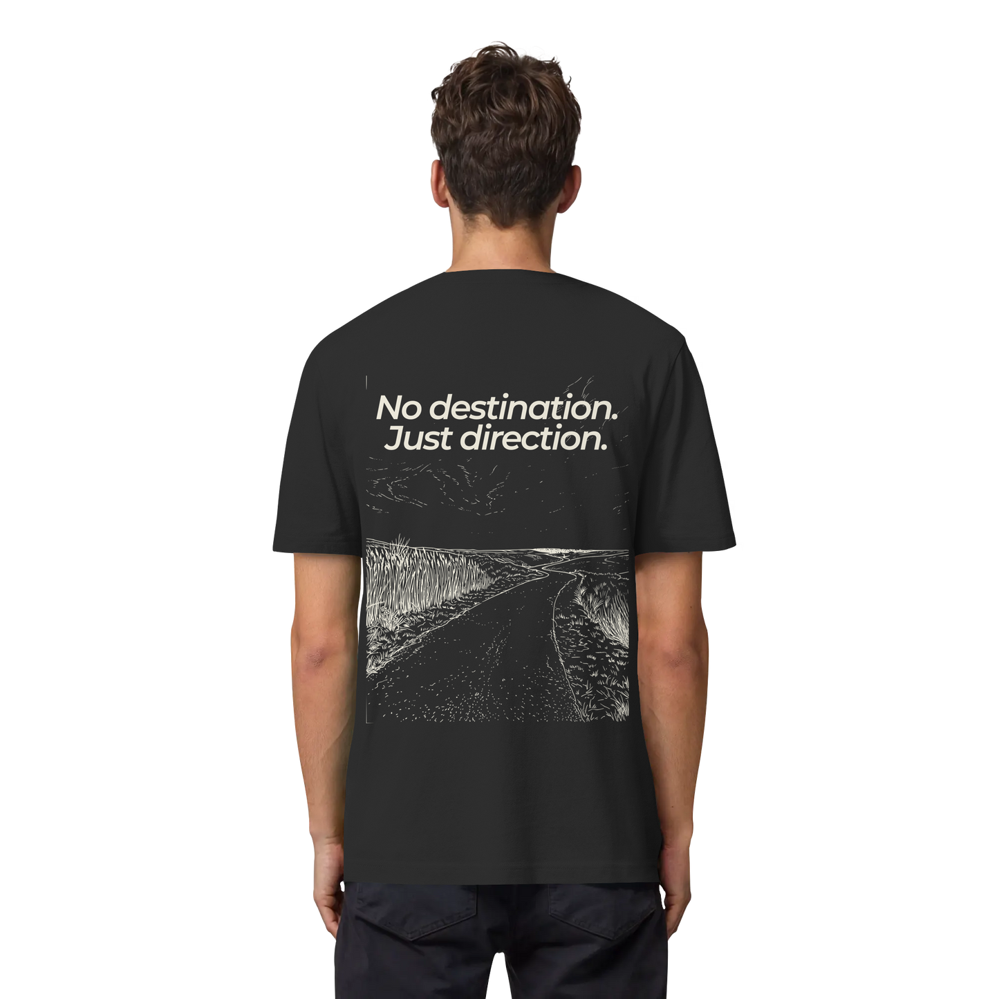 Weg durch die Dünen - No destination. Just direction. - Bio Heavy Shirt