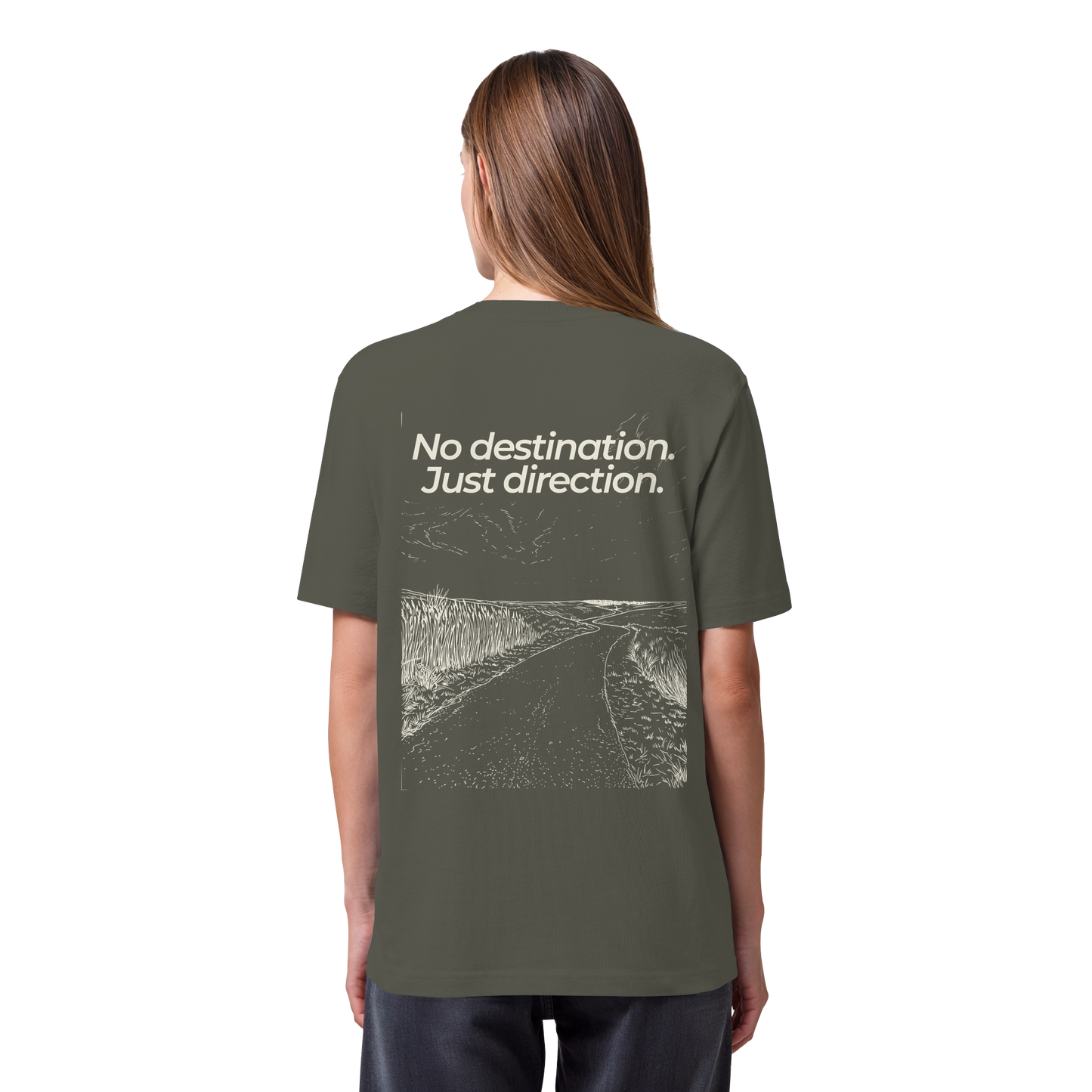 Weg durch die Dünen - No destination. Just direction. - Bio Heavy Shirt