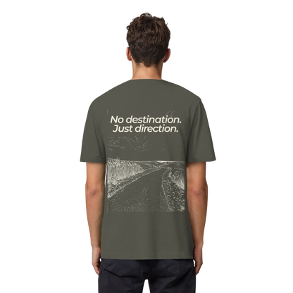 Weg durch die Dünen - No destination. Just direction. - Bio Heavy Shirt