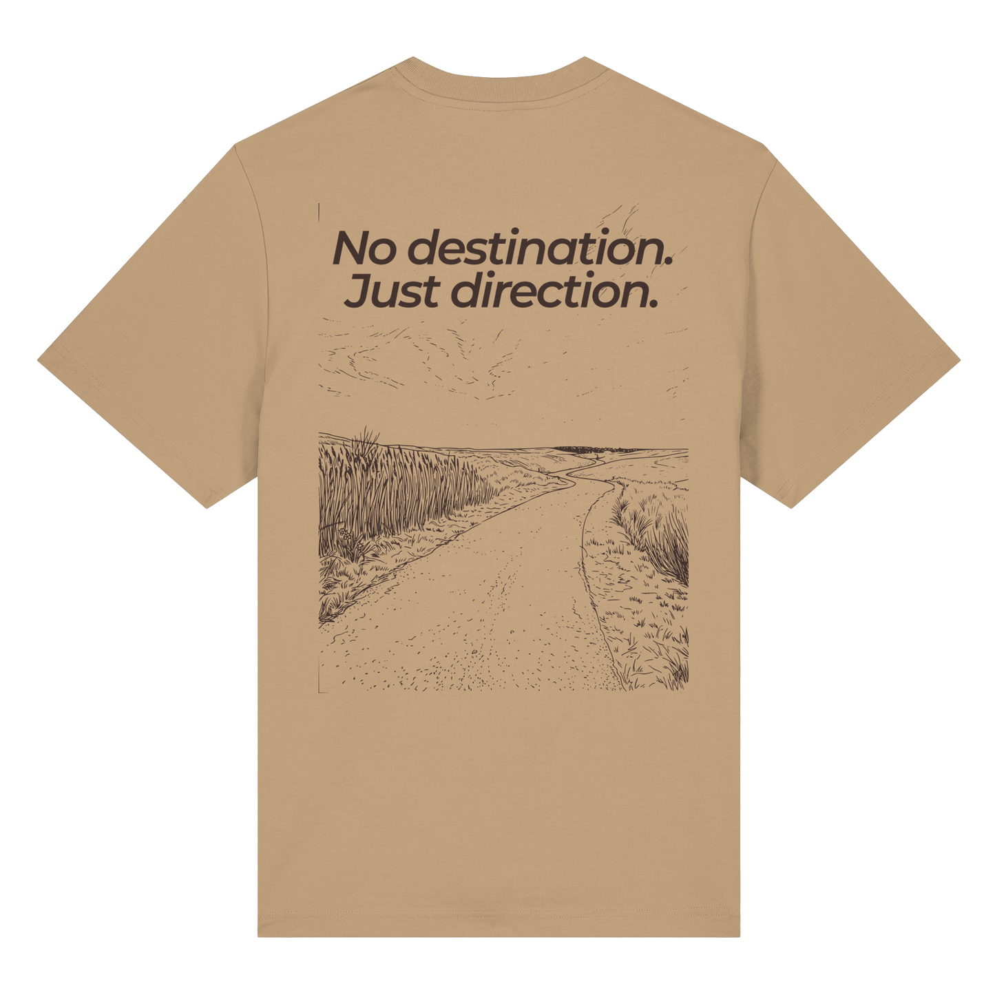 Weg durch die Dünen - No destination. Just direction. - Bio Heavy Shirt