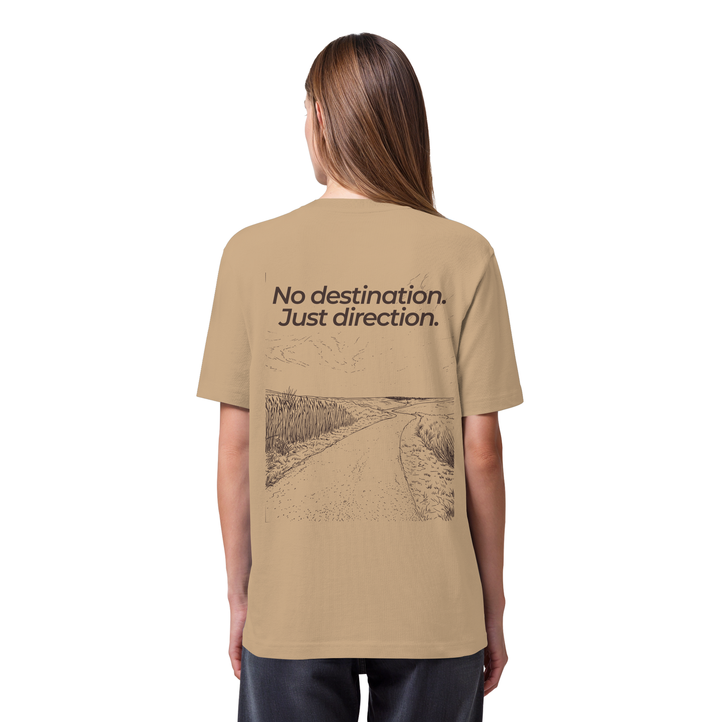 Weg durch die Dünen - No destination. Just direction. - Bio Heavy Shirt