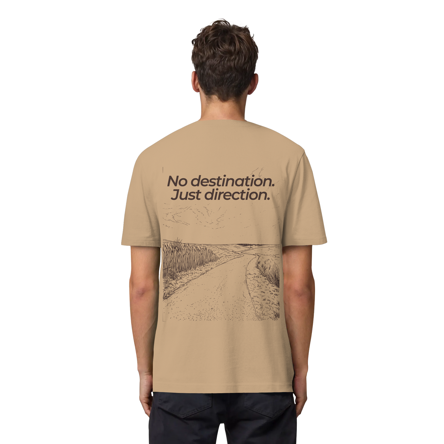 Weg durch die Dünen - No destination. Just direction. - Bio Heavy Shirt