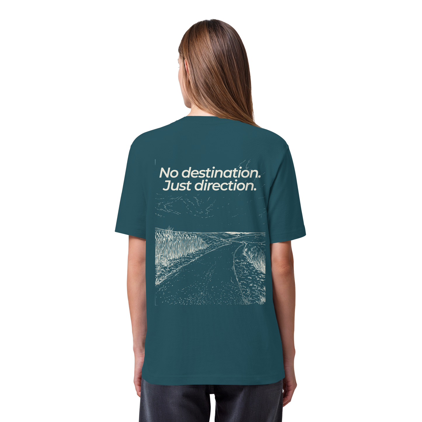 Weg durch die Dünen - No destination. Just direction. - Bio Heavy Shirt