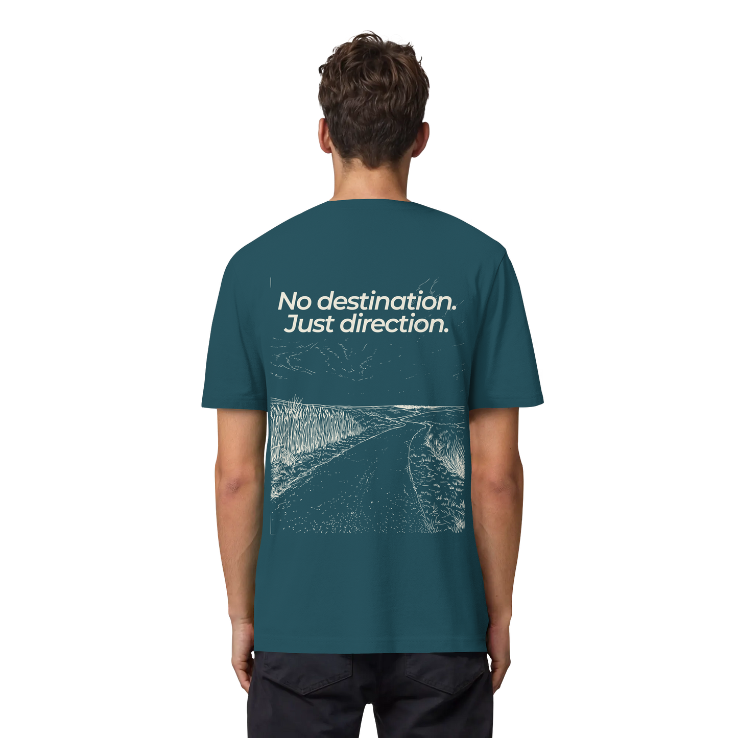 Weg durch die Dünen - No destination. Just direction. - Bio Heavy Shirt