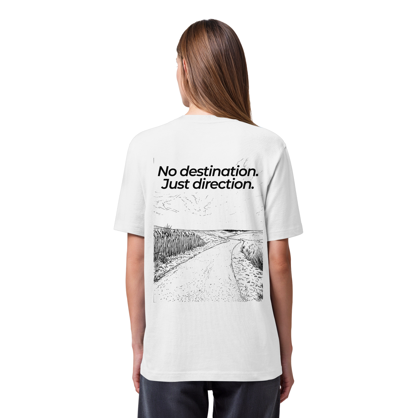 Weg durch die Dünen - No destination. Just direction. - Bio Heavy Shirt
