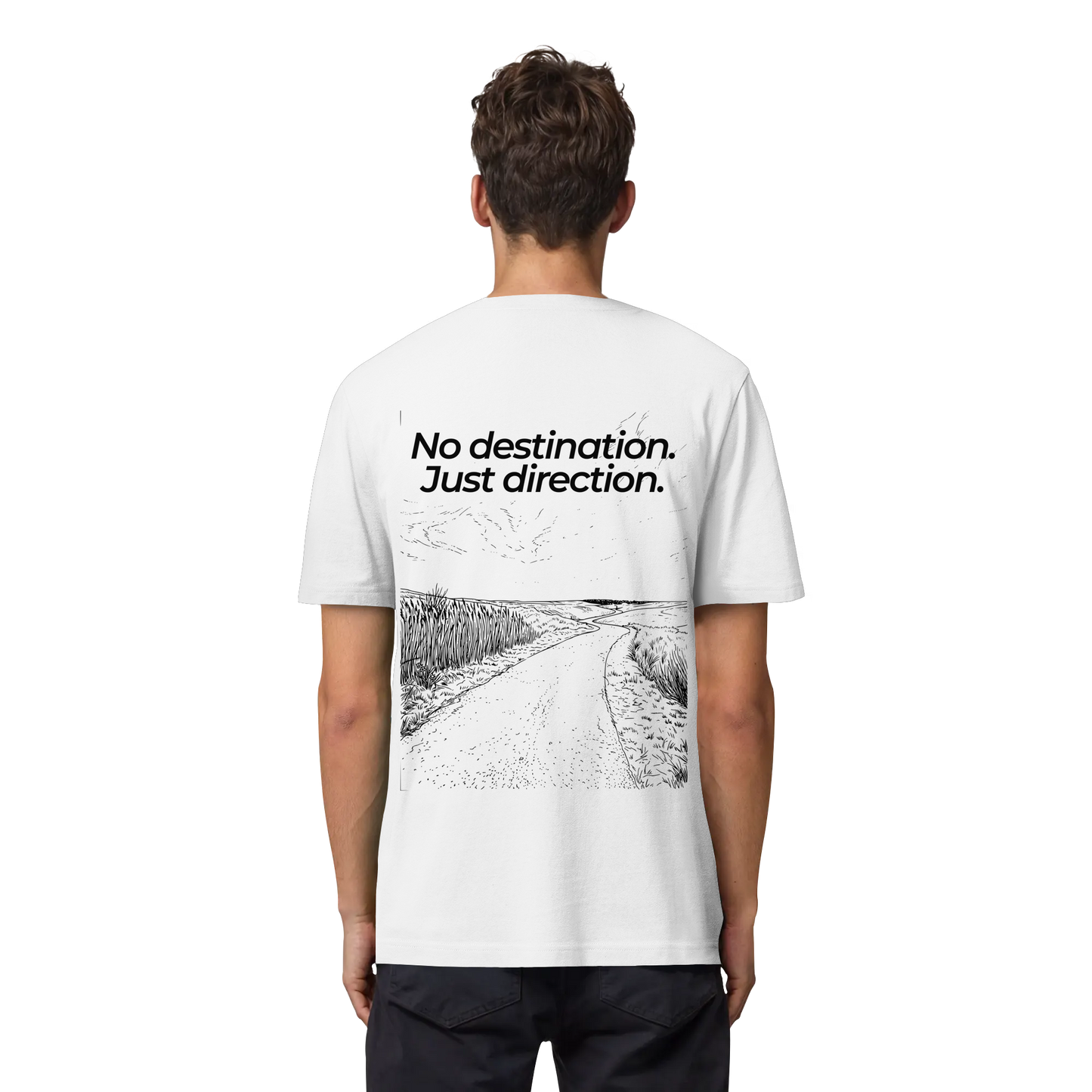 Weg durch die Dünen - No destination. Just direction. - Bio Heavy Shirt