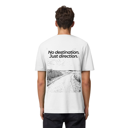 Weg durch die Dünen - No destination. Just direction. - Bio Heavy Shirt