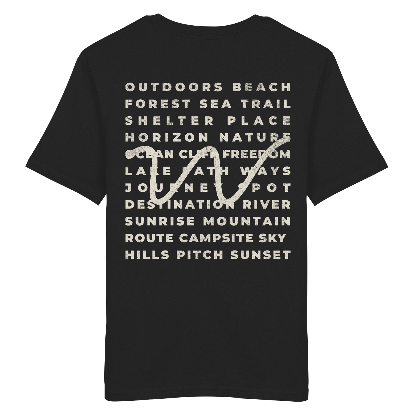 Camping Word-Square - Unisex Bio T-Shirt