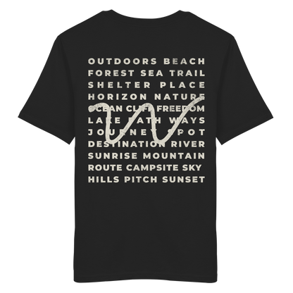 Camping Word-Square - Unisex Bio T-Shirt
