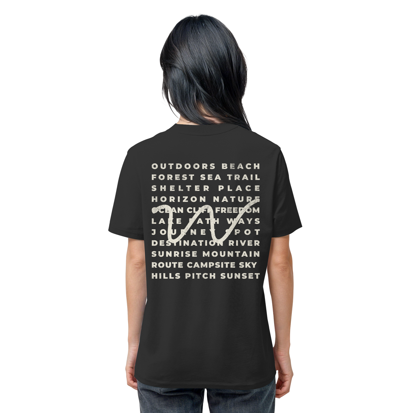 Camping Word-Square - Unisex Bio T-Shirt