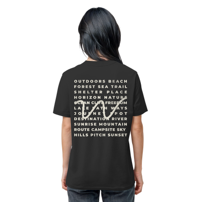 Camping Word-Square - Unisex Bio T-Shirt