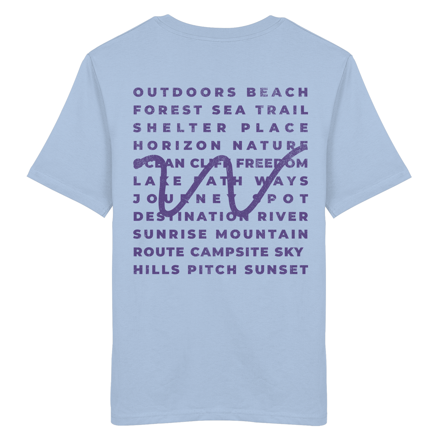 Camping Word-Square - Unisex Bio T-Shirt