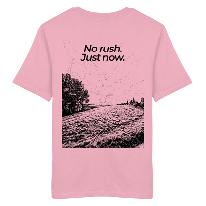 Grüne Wiese - No rush. Just now. - Unisex Bio T-Shirt