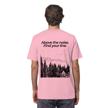 Berggipfel - Above the noise. Find jour line. - Unisex Bio T-Shirt