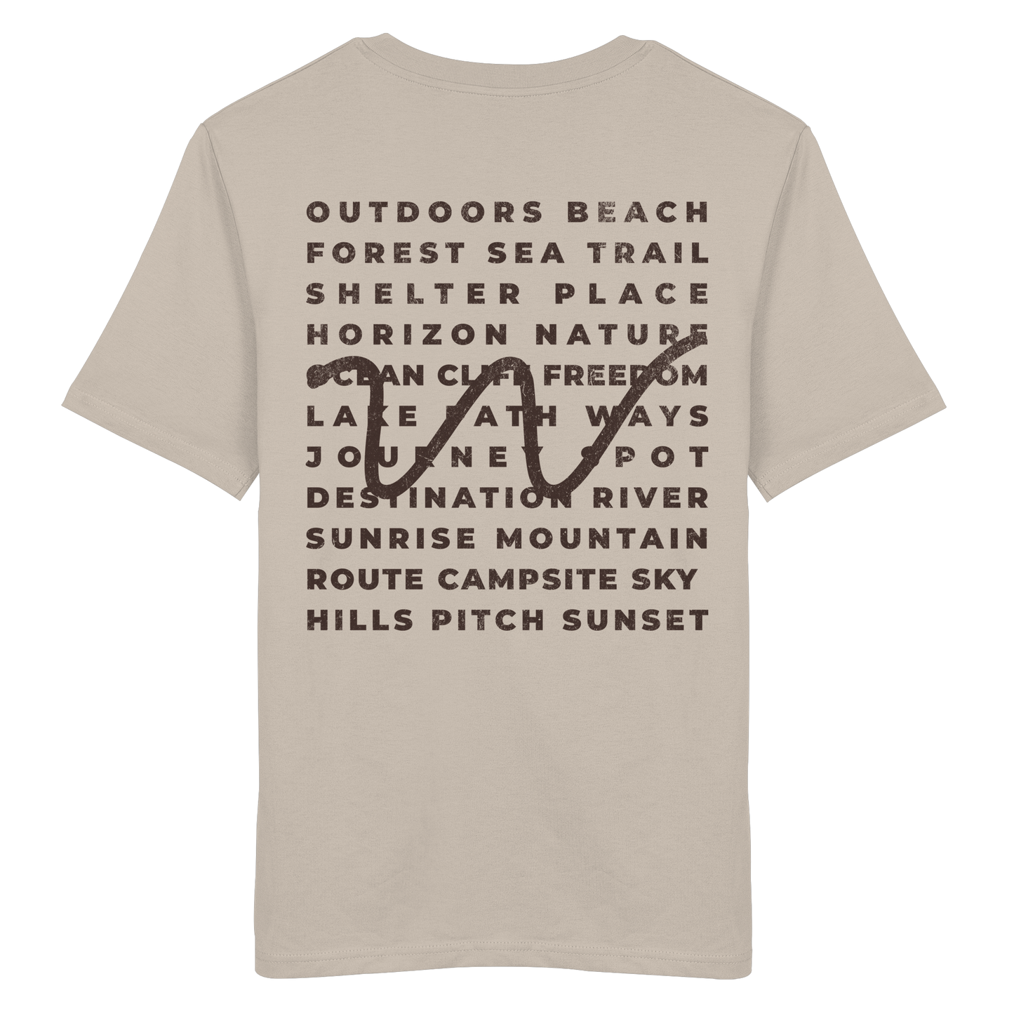 Camping Word-Square - Unisex Bio T-Shirt